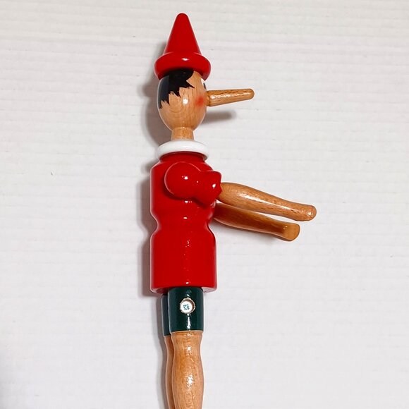 Wood Pinocchio Doll Mastro Geppetto Made in Italy - Picture 5 of 6